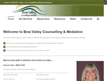 Tablet Screenshot of bowvalleycounselling.ca
